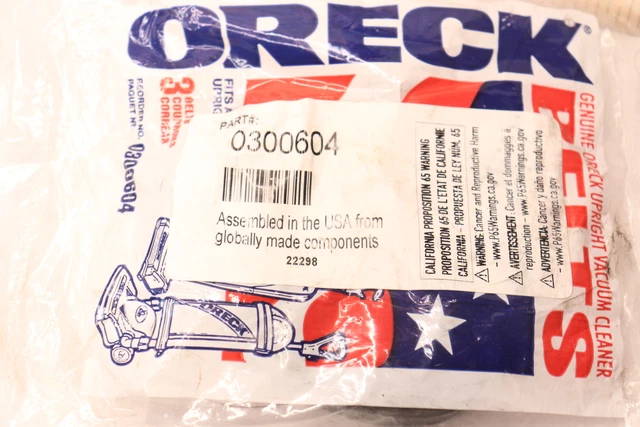 Oreck XL Upright Vacuum Replacement Belt 0300604