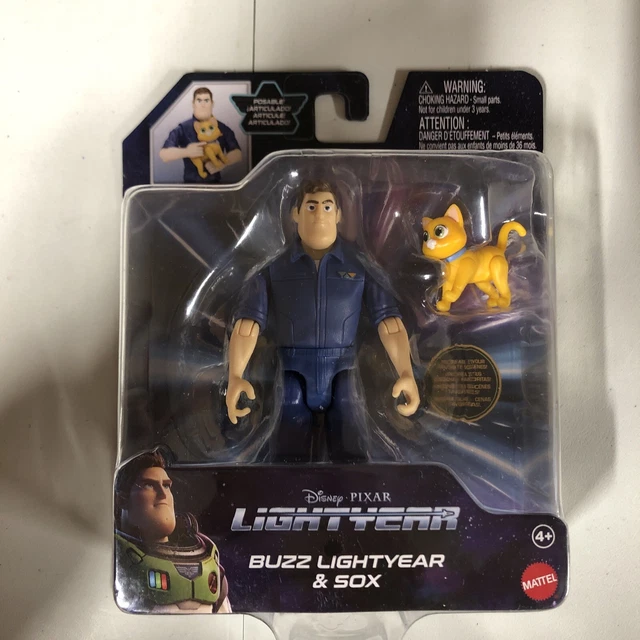 DISNEY PIXAR LIGHTYEAR Buzz Lightyear and Sox Action Figures Mattel