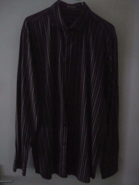 Chemise Homme Valentino Design Rudy - Blanc à Fines Rayures - Taille M (col 39) - Neuf Avec étiquettes