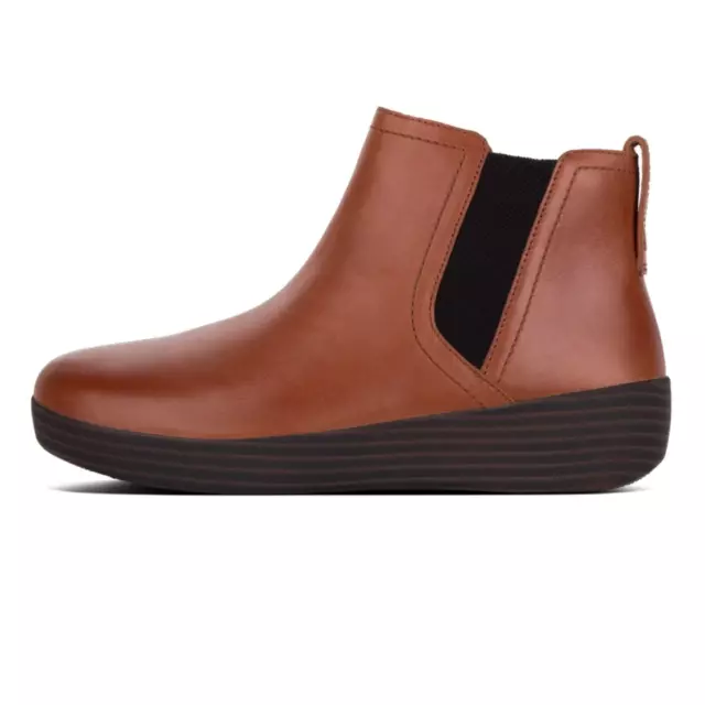 FITFLOP C45 277 SUPERCHELSEA Ladies Dark Tan Leather Ankle Boots 35.50 PicClick UK