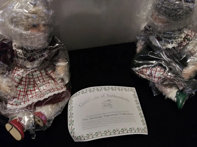Porcelain Stephanie & Sabrina Dolls - Heritage Signature Collection NIB w/COA 2