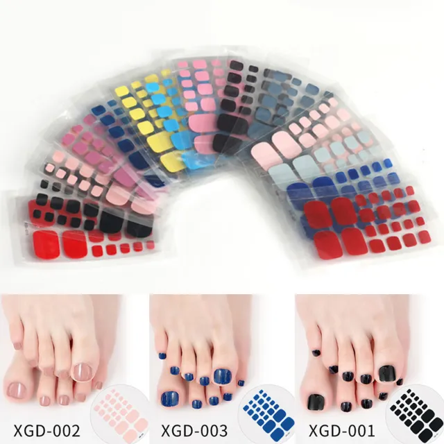Fai da te scorrevole unghie dita dei piedi) pellicola 3D manicure sticker unghie decorazione unghie