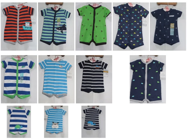 NWT Carters Baby Infant Boys Summer Outfit Romper Creepers Shorts Bodysuit 6 Mos