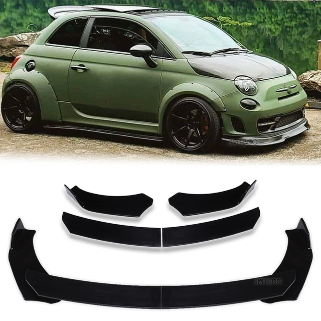 FRONT BUMPER LIP Spoiler Splitter Body Kit Glossy Black For Fiat Abarth ...