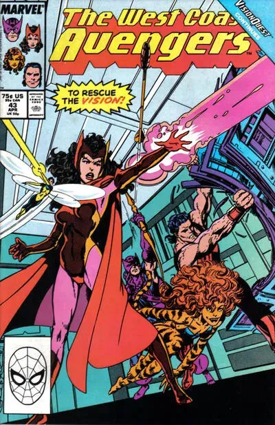 West Coast Avengers #43 9.0 (W) VF/NM Scarlet Witch Marvel 1989 STOCK IMAGE