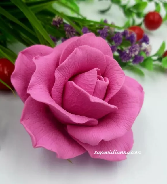 STAMPI IN SILICONE 3D fiori “Rosa Niagara” per sapone candele gesso EUR  19,99 - PicClick IT