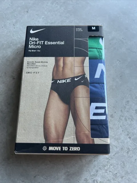Nike Dri-FIT Essential Micro 3 pack hip briefs in camo/orange