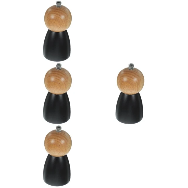 4 piezas amoladora de pimienta de metal rellenable amoladora de cerámica manual