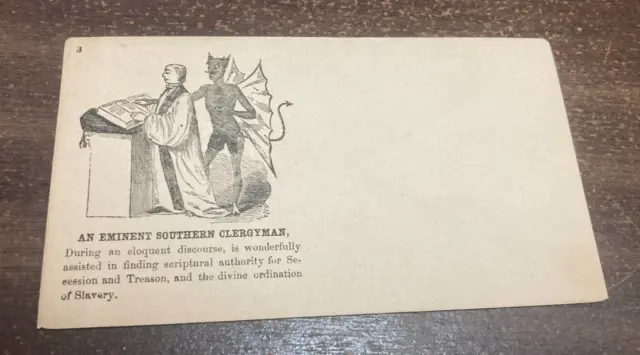 Kappystamps Civil War Patriotic Cover Unused An Eminent Southern Clergyman  Bv93