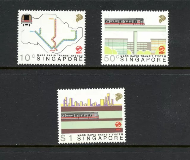 R3364 Singapur 1988 Masse Transit, Züge 3v. MNH