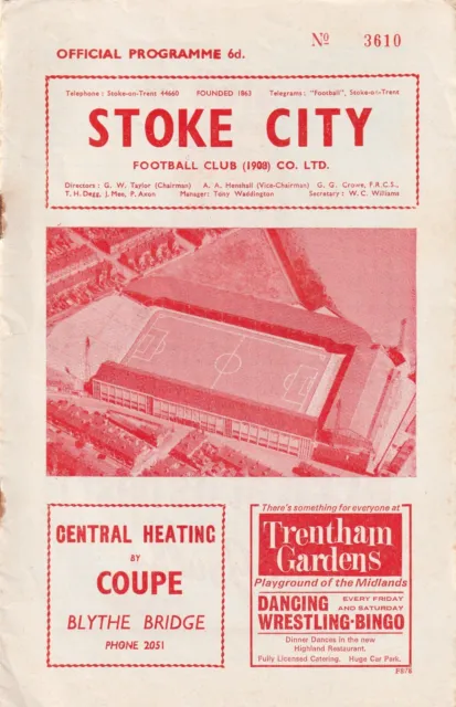 Stoke City v Blackpool, 9 January 1965, FA Cup 3rd Round