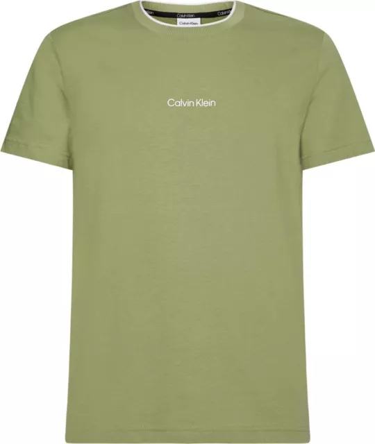 Calvin Klein t-shirt verde con logo K10K107845 maglietta Calvin Klein logo NEW