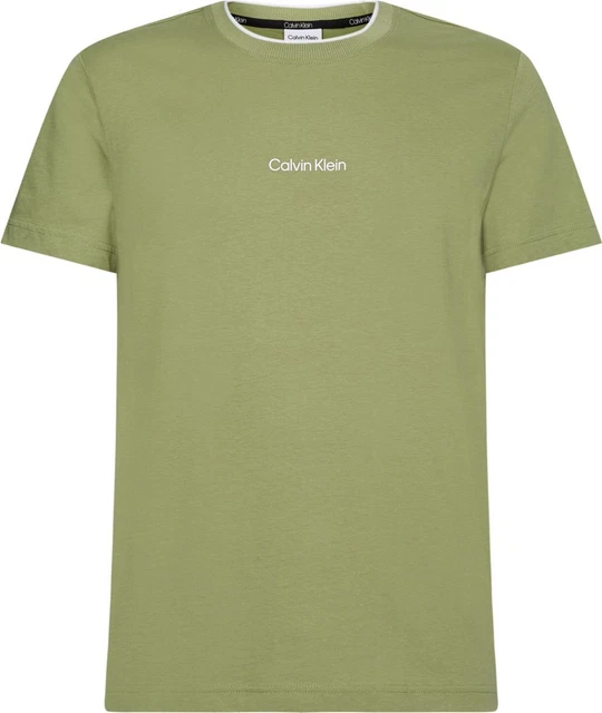Calvin Klein t-shirt verde con logo K10K107845 maglietta Calvin Klein logo NEW