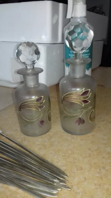 2 flacons art nouveau /art deco floral