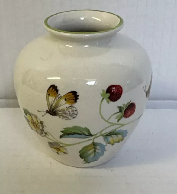 Cute Little Vintage 3.5” Old Foley James Kent Ltd "Strawberry" Vase