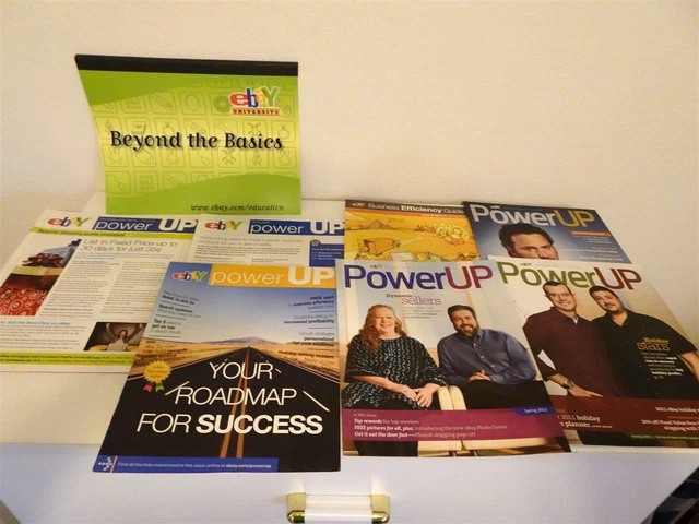 8 Vintage Ebay PowerUP magazines 2008- 2012 Ebay University Beyond the Basics