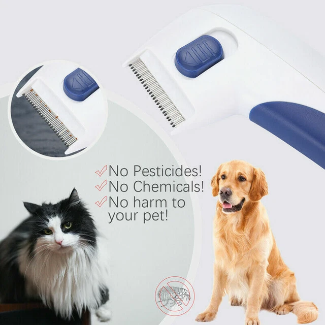 Electric Head Lice Combs Brush Pet Dog Cat Flea Capture Filter Remover Pet Brush