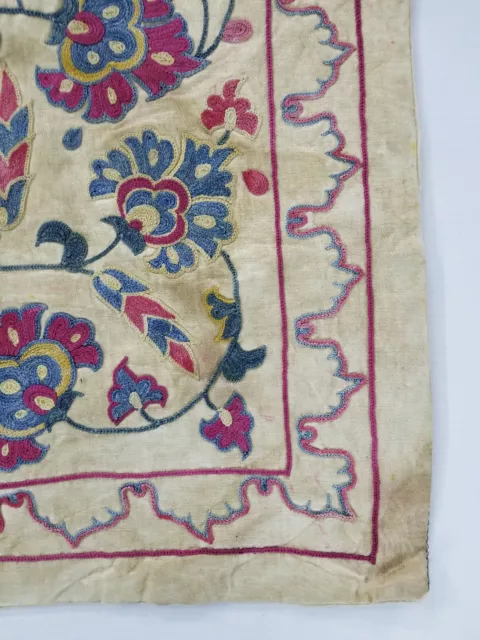 Vintage Uzbek Hand Embroidered Cushion 46x44cm 2