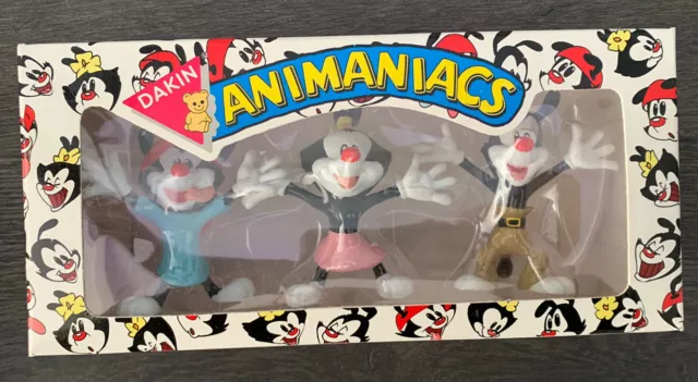 VINTAGE Animaniacs Yakko Wakko Dot PVC 3" Figures Dakin 1993 Warner Bros