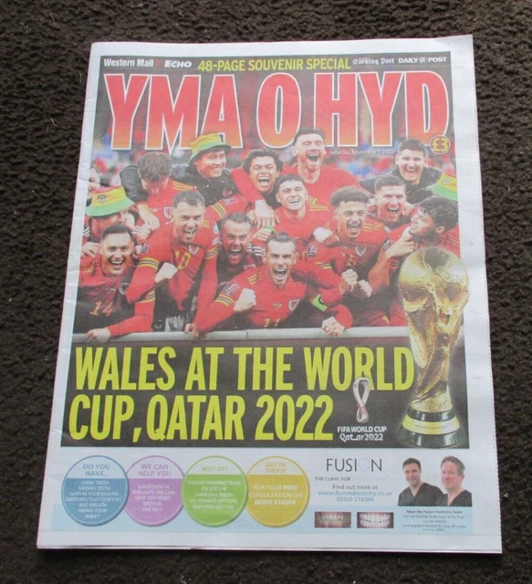 Western Mail (Wales) Newspaper - Qatar World Cup 2022 - 48 Page Souvenir Special