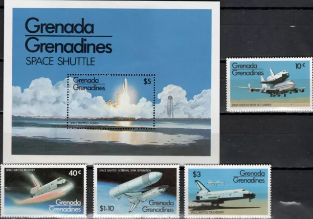 GRENADA GRENADINES 1981 470-73 Block 59 460-464 Space Shuttle Raumfahrt **