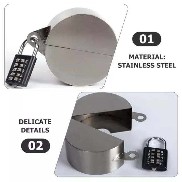 Faucet Lock Cover Stainless Steel Tap Padlock Practical Spigot Outdoor 3