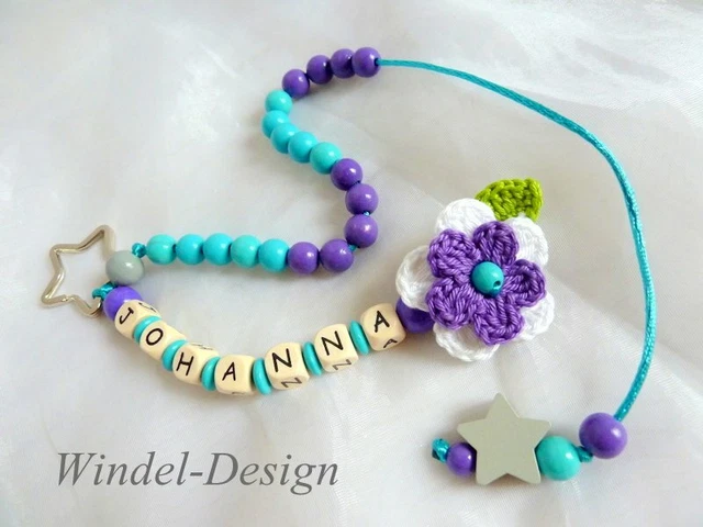Rechenkette mit Namen Blume Mädchen Geschenk Schulanfang Einschulung Schultüte