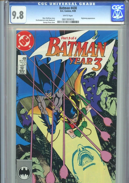 1989 Dc Comics Batman #438 Cgc 9.8 - Marv Wolfman Story - Highest Graded !!!