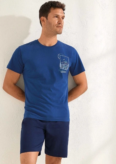 Tuta Uomo GIVOVA HOMEWEAR Estiva In Cotone: Completo Smanicato Da Casa Perfetto Per L'estate. T-shirt + Pantaloncini, 6 Colori Vivaci. Ideale Per Relax, Palestra O Sport.