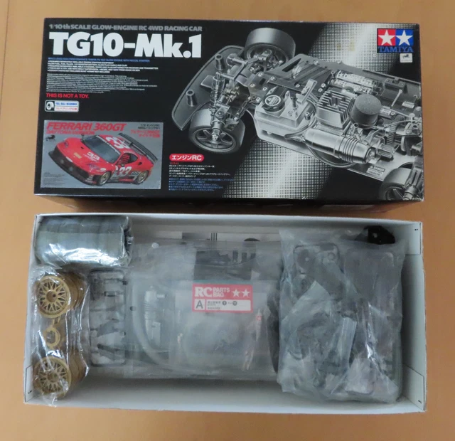 TAMIYA RC KIT 1/10 Ferrari 360GT Glow Engine TG10Mk.1 / 44035 NEW NIB