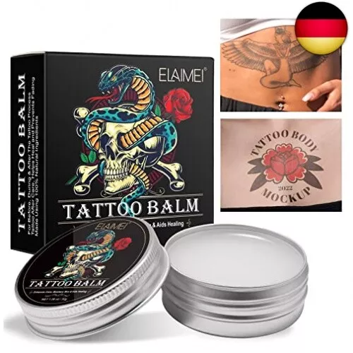 Premium Tattoo Creme Tattoo Butter, Tägliche Pflege & Aftercare für Alt Neu T