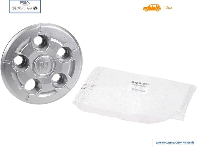 Cache-Moyeu Fiat Bravo Sport - Alliage Anthracite - Compatible Jantes 17" Bicolores - Référence 735452756 - 3
