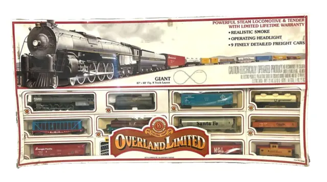 BACHMANN Vintage Overland Limited Steam Locomotive HO Scale Train Set 00250