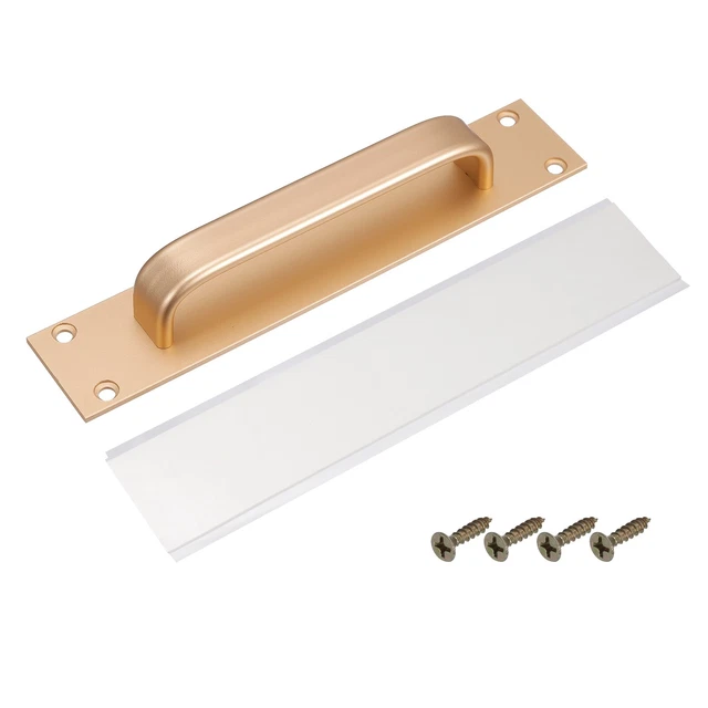 1Pcs Door Handle Pulls, 200mm/7.87" Gold Dual-Use(Screw/Double-Sided Tape)
