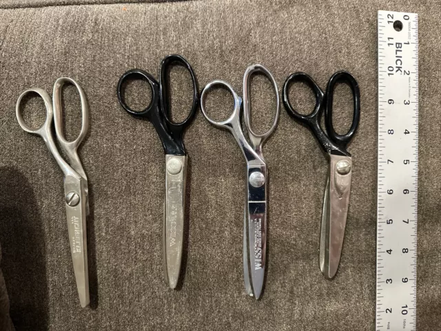 Vintage Wiss, Kleencut, V, Pinking Shears Lot of 4 C