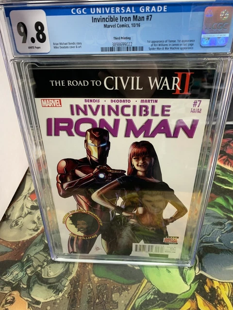Invincible Iron Man #7 Third Printing CGC 9.8 (Marvel 2016) 1st Riri Williams