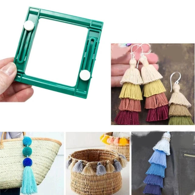 Handmade Ajustable Tassel Tool Square Plastic Weaving Tools Tassel Maker