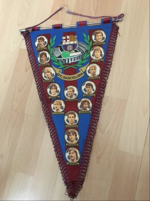 ANCIEN FANION FOOTBALL Banderin Pennant Wimpel FC Barcelona