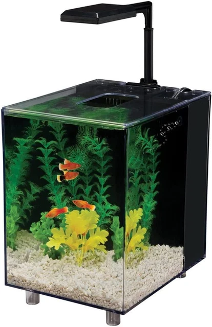 Penn Plax Prism Nano Aquarium Kit with Filter and LED Light, Desktop Size