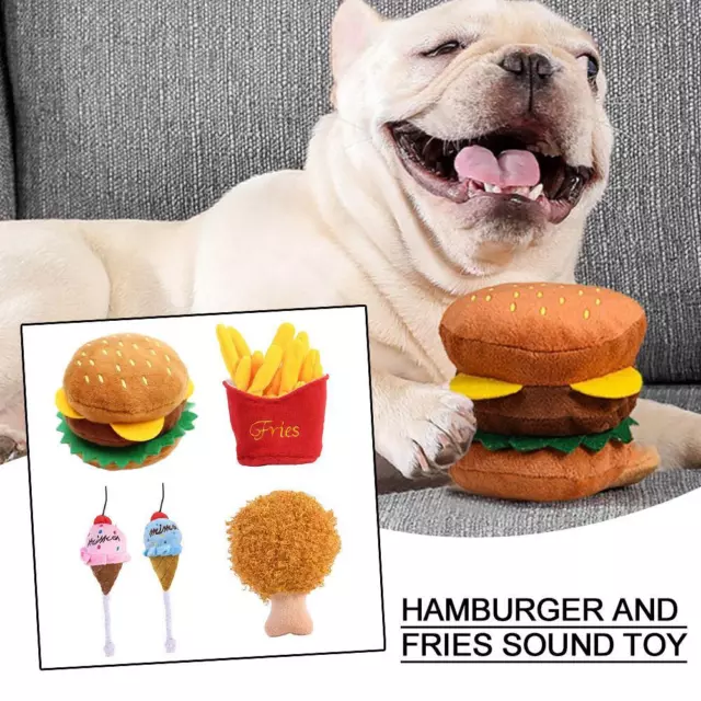 Squeaky Dog Toy Chew Toys, Puppy Funny Food Shape Interactive Dog Toy for P Y5M1