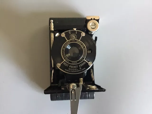 Chaleco de bolsillo autográfico cámara Kodak modelo B con caja, libro, lápiz óptico