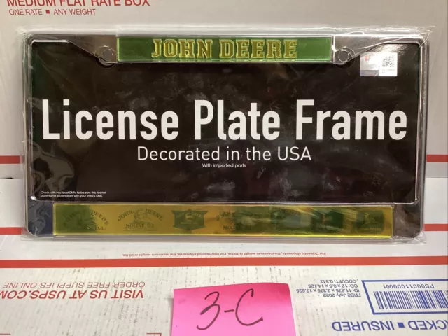 WinCraft John Deere License Plate Frame Vintage ED4U #3077