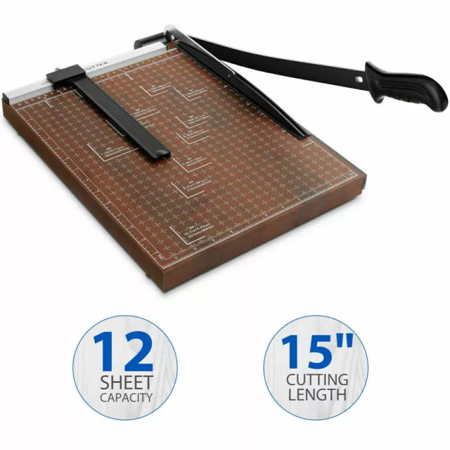 15'' Cutting Length Paper Cutter Heavy Duty A4 Photo Trimmer Paper Guillotine