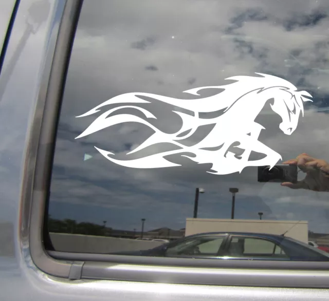 Tribal Stallion Horse - Mustang Flame - Car Vinyl Die-Cut Decal Sticker 10021