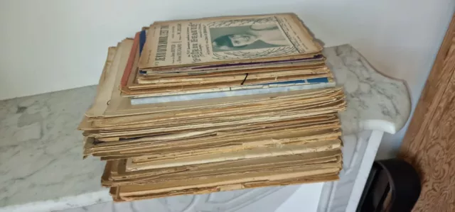 Gros Lot Partitions De  Musique Anciennes Piano