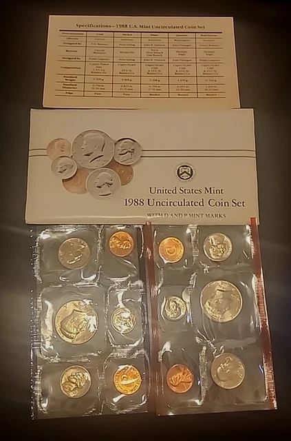 1988 US  Mint  Uncirculated  Coin Set