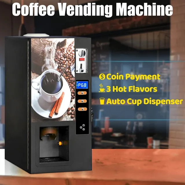 YiNong Commercial Hot Coffee/Tea Vending Machine 3 Flavors with Multi Settings