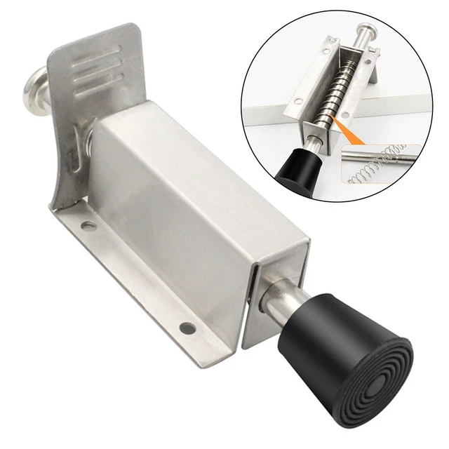 Spring Loaded Racking Stopper HEAVY DUTY SPRING Loaded Door Stopper Made of Zinc Alloy with Soft ...
