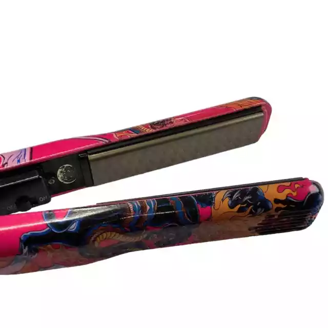 ISO Beauty Turbo Silk Pink Tattoo 60W 450°F Titanium Flat Iron Hair Straightener 3