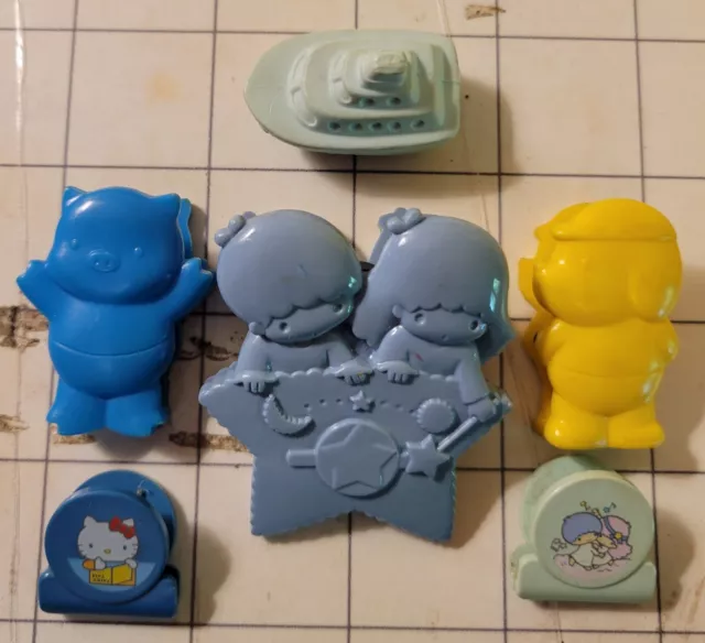 VINTAGE Sanrio 1976, 1977, 1986 Sanrio Clips / pencil topper. Fancy Friends.